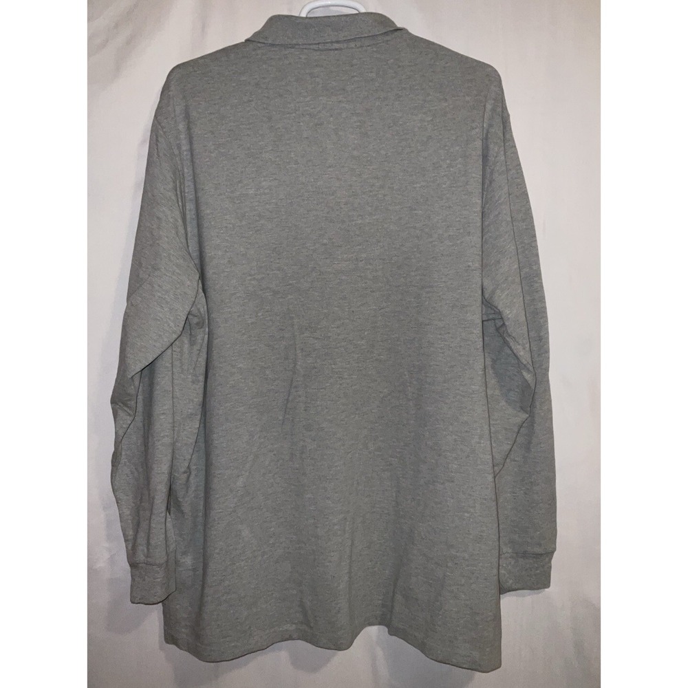 NWT‎ Men's Polo Ralph Lauren Long Sleeve Polo Shirt Gray Heather Navy Pony 3XLT - Picture 6 of 6